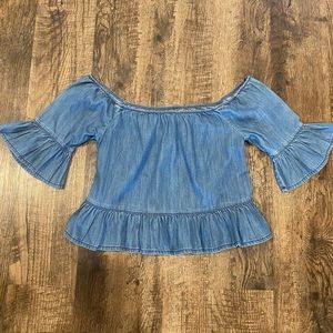 Bebe off shoulder top.